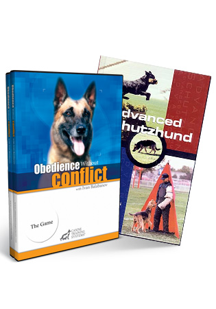 Obedience w/o Conflict 1 & 2 DVD's/ Adv. Schutzhund (book) Combo