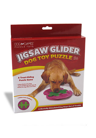 Kyjen Jigjaw Glider Puzzle Dog Toy Game Hidden Hide Treat Mental