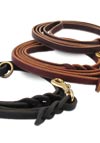 Amish Leather Braided Leads with Brass
