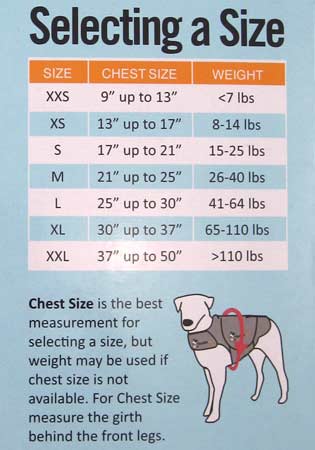 Thundershirt sizing on sale breed